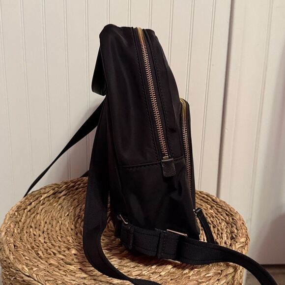 Kate Spade Black Dawn Backpack Nylon Zip Closure Front Pocket Waterbottle Slip main image 5